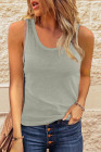 Scoop Neck Basic Solid Tank Top for Women