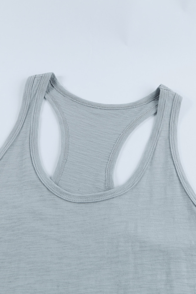 Scoop Neck Basic Solid Tank Top for Women
