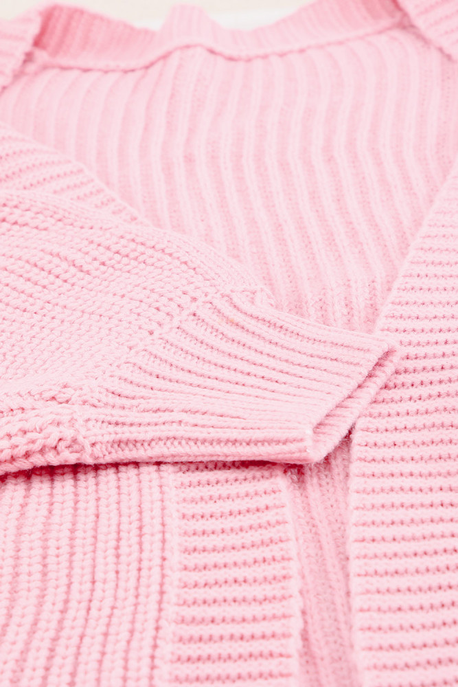 Open Front Cable Knit Long Cardigan for Women