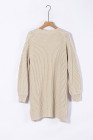 Open Front Cable Knit Long Cardigan for Women