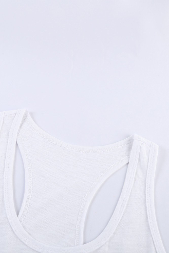 Scoop Neck Basic Solid Tank Top for Women