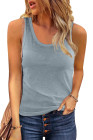 Scoop Neck Basic Solid Tank Top for Women