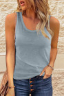 Scoop Neck Basic Solid Tank Top for Women