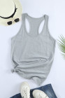 Scoop Neck Basic Solid Tank Top for Women
