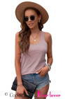 Scoop Neck Basic Solid Tank Top for Women