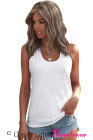 Scoop Neck Basic Solid Tank Top for Women