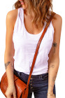 Scoop Neck Basic Solid Tank Top for Women