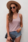 Scoop Neck Basic Solid Tank Top for Women
