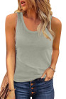 Scoop Neck Basic Solid Tank Top for Women