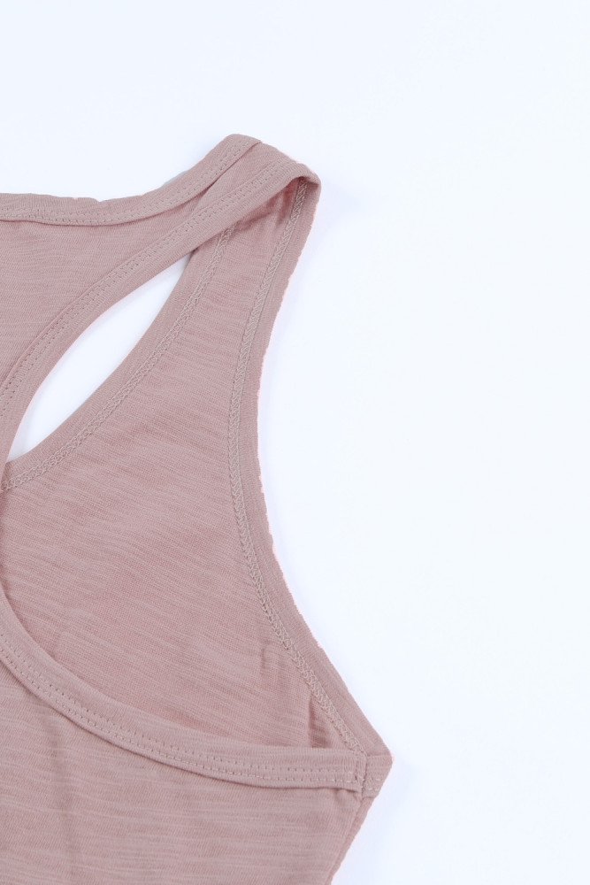 Scoop Neck Basic Solid Tank Top for Women