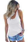 Scoop Neck Basic Solid Tank Top for Women