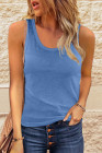 Scoop Neck Basic Solid Tank Top for Women