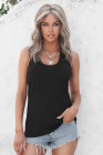 Scoop Neck Basic Solid Tank Top for Women