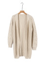 Open Front Cable Knit Long Cardigan for Women