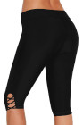 Womens Capri Surf Leggings Swim Bottom Pants with Tie