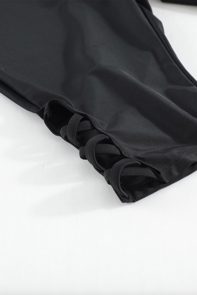 Womens Capri Surf Leggings Swim Bottom Pants with Tie