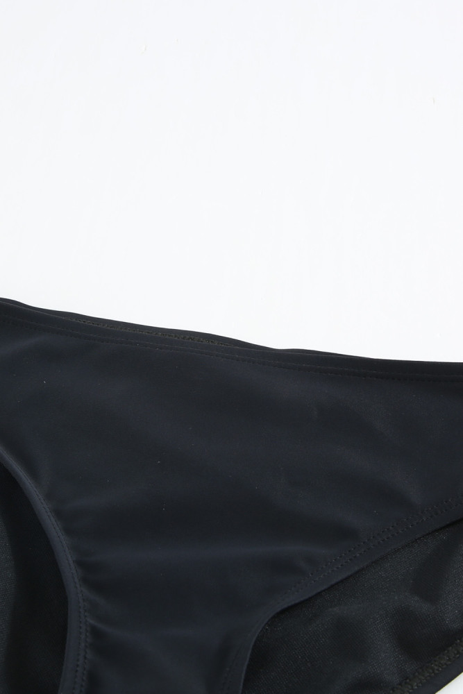 Floral Leopard Print Strapless Tankini Set