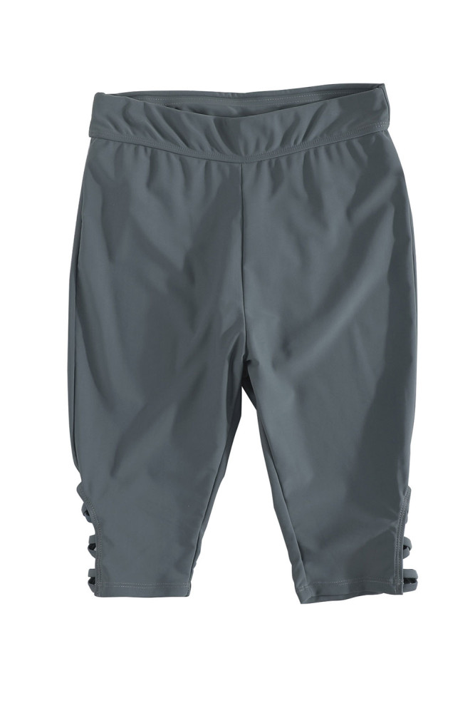 Womens Capri Surf Leggings Swim Bottom Pants with Tie