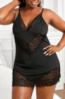 Black Plus Size Lace Babydoll Lingerie