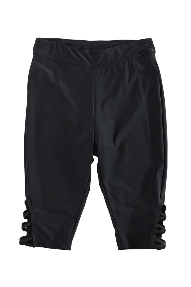 Womens Capri Surf Leggings Swim Bottom Pants with Tie