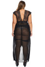 Plus Size Mesh Lingerie Long Gown