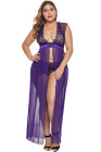 Plus Size Mesh Lingerie Long Gown