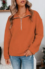 Silindashop  Solid Zipped Collar Sweatshirts