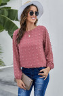 Solid Swiss Dot Puff Sleeve Top for Women