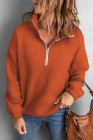 Silindashop  Solid Zipped Collar Sweatshirts
