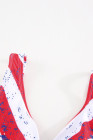 Tie-dye Flag Print Lace-up Back Bikini