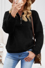 Silindashop  Solid Zipped Collar Sweatshirts