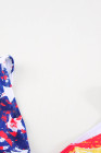 Tie-dye Flag Print Lace-up Back Bikini