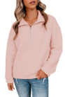 Silindashop  Solid Zipped Collar Sweatshirts