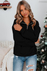 Silindashop  Solid Zipped Collar Sweatshirts