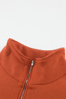 Silindashop  Solid Zipped Collar Sweatshirts