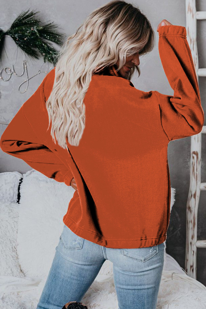 Silindashop  Solid Zipped Collar Sweatshirts