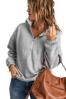 Silindashop  Solid Zipped Collar Sweatshirts