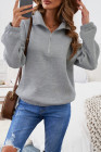 Silindashop  Solid Zipped Collar Sweatshirts
