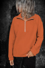 Silindashop  Solid Zipped Collar Sweatshirts