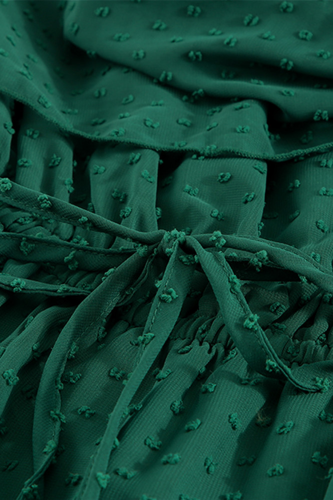 White/Black/Rust Red/Sky Blue/Yellow/Green Off Shoulder Ruffle Swiss Dot Maxi Dress