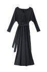 Black V Neck Off The Shoulder Maxi Dress