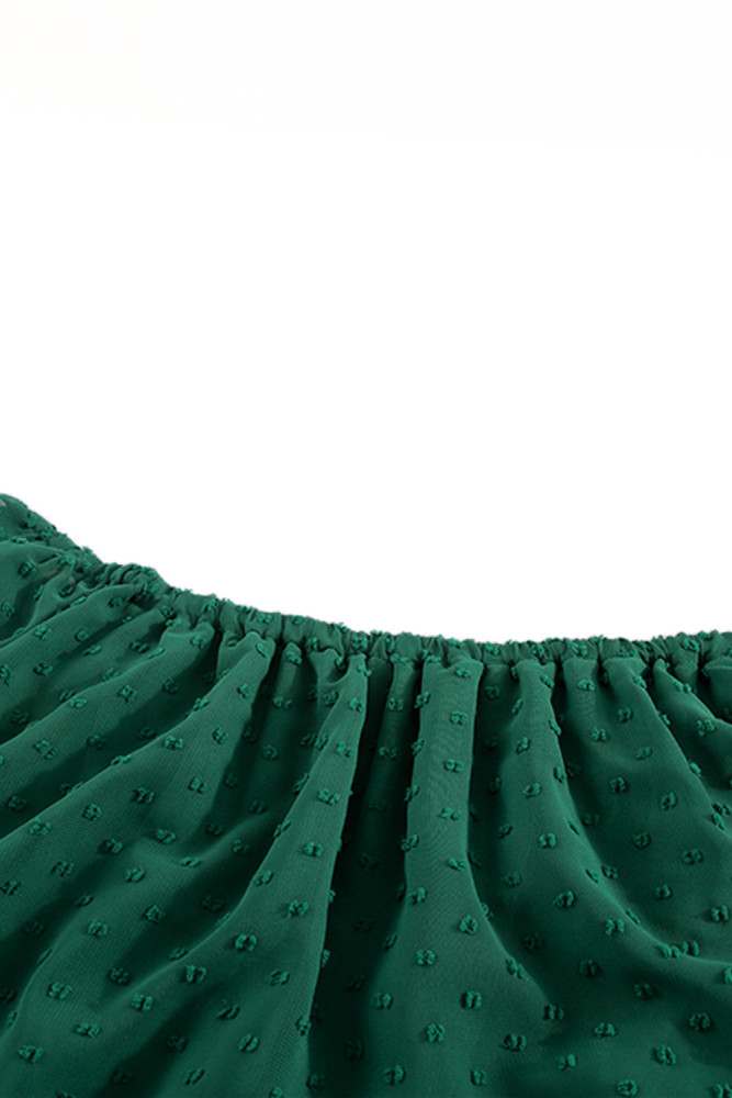 White/Black/Rust Red/Sky Blue/Yellow/Green Off Shoulder Ruffle Swiss Dot Maxi Dress