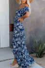 Off The Shoulder High Low Floral Maxi Dress