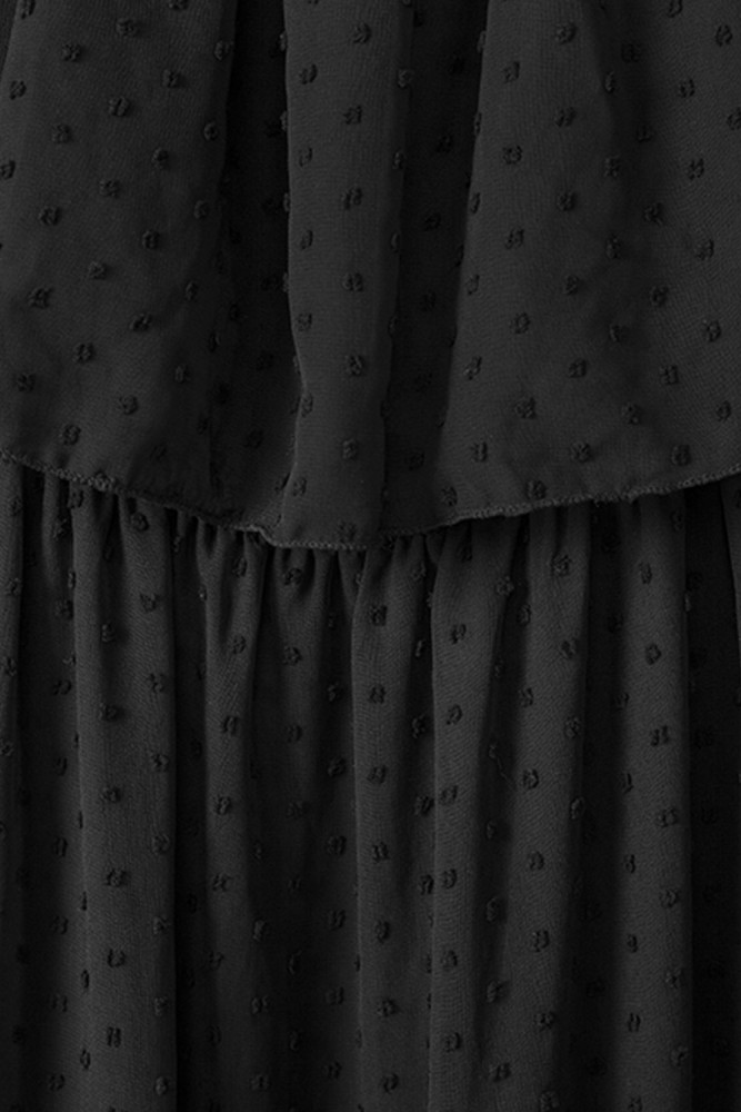 White/Black/Rust Red/Sky Blue/Yellow/Green Off Shoulder Ruffle Swiss Dot Maxi Dress