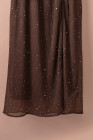 Black/Wine Red/Green/Apricot Side Split Rhinestone V Neck Maxi Dress