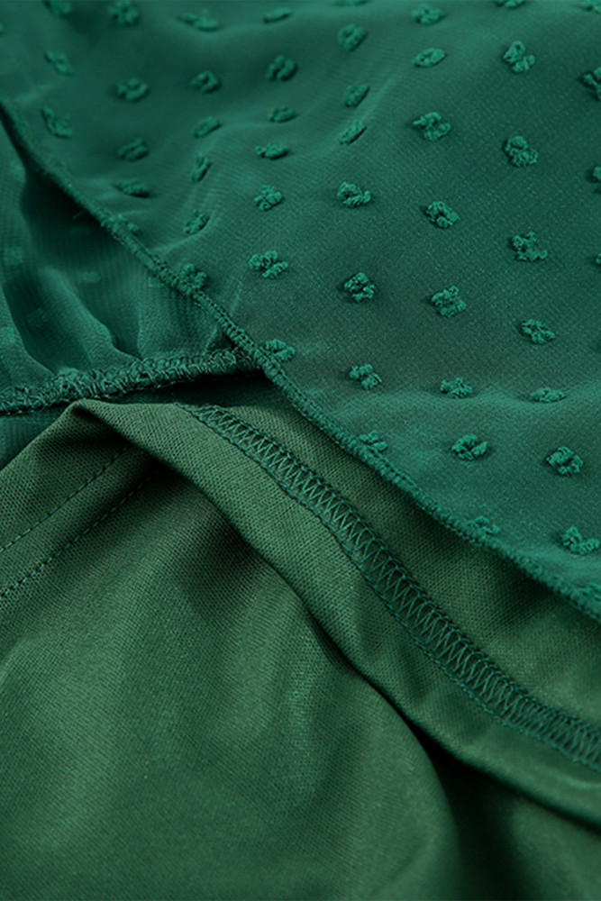 White/Black/Rust Red/Sky Blue/Yellow/Green Off Shoulder Ruffle Swiss Dot Maxi Dress