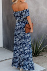 Off The Shoulder High Low Floral Maxi Dress