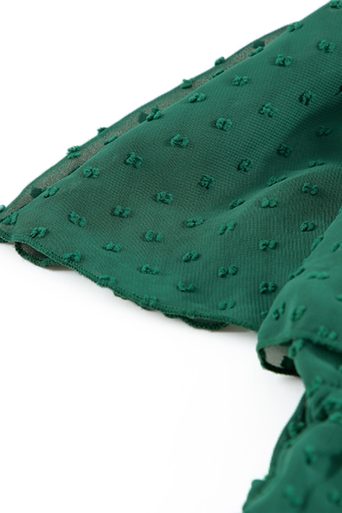 White/Black/Rust Red/Sky Blue/Yellow/Green Off Shoulder Ruffle Swiss Dot Maxi Dress