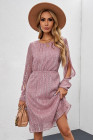 Crew Neck Sequin Split Sleeve Midi Dress