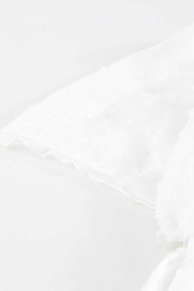 White/Black/Rust Red/Sky Blue/Yellow/Green Off Shoulder Ruffle Swiss Dot Maxi Dress